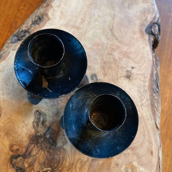 Pair of MCM Iron Candle Holders - Made in Hong Kong - Picture 3 of 7